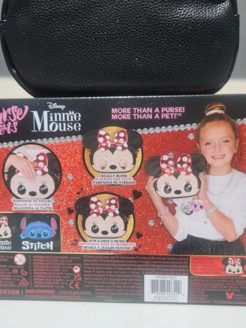 NEW Disney Minnie Mouse Purse Pets Interactive Toy Plush Shoulder Bag Crossbody